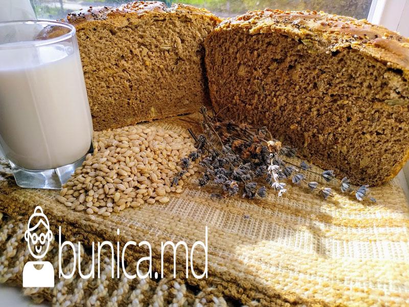 Pîine din făină integrală de grîu și secară